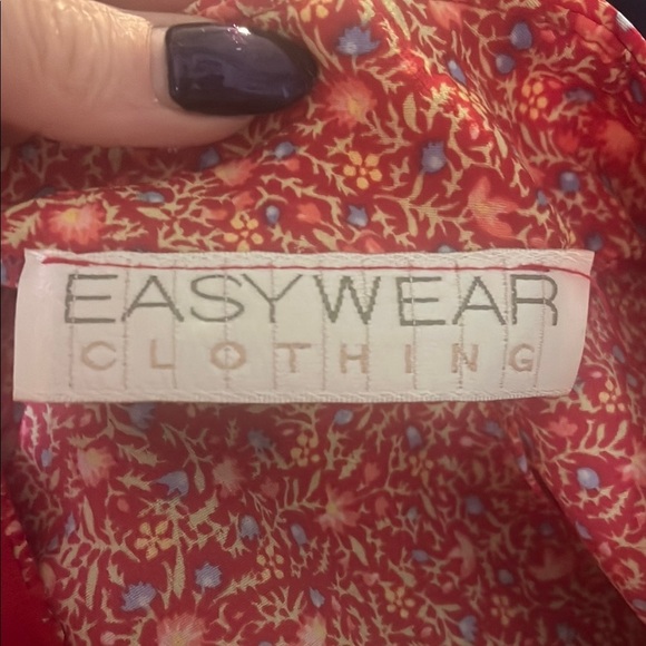 - Vintage Floral  Red Skirt - Picture 4 of 5